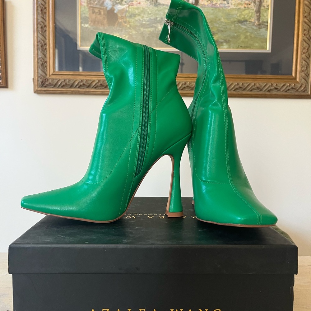 Azalea Wang Emerald Green Heeled Boots